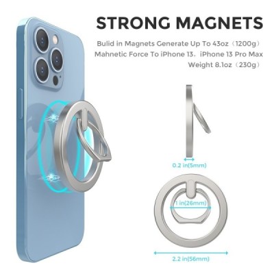 "AHASTYLE" Aluminum Kickstand telefona turētājs - sudrabs | Vacins.lv