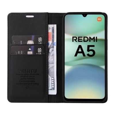 Xiaomi Poco C71 "Split" sērijas melns atvērams maciņš, maks | Vacins.lv