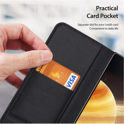 Huawei Honor Magic V3 5G „Dux Ducis“ Fitt serijos atverčiamas juodas dėklas - piniginė | Priedai.lt