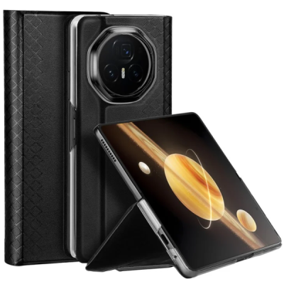 Huawei Honor Magic V3 „Dux Ducis“ Bril serijos atverčiamas juodas dėklas - piniginė | Priedai.lt