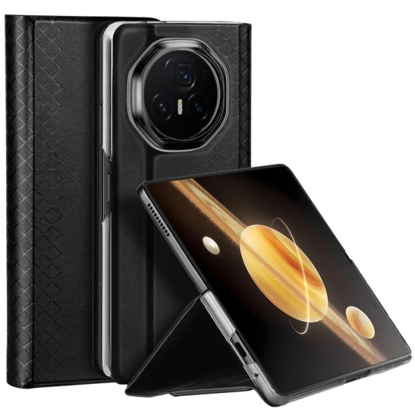 „Dux Ducis“ Bril atverčiamas dėklas - juodas (Honor Magic V3)