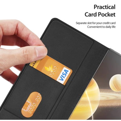 Huawei Honor Magic V3 „Dux Ducis“ Bril serijos atverčiamas juodas dėklas - piniginė | Priedai.lt