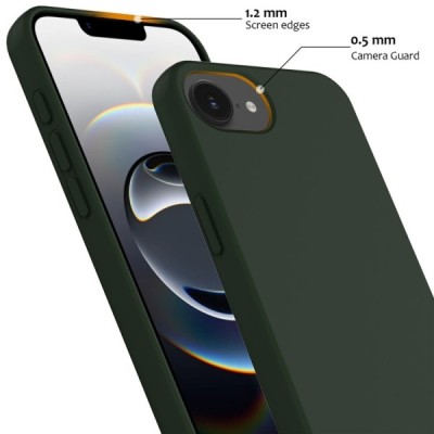 "Shell" MagSafe cieta silikona (TPU) apvalks - tumši zaļa (iPhone 17e / 16e)