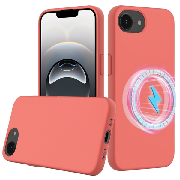 "Shell" MagSafe cieta silikona (TPU) apvalks - rozā (iPhone 17e / 16e)