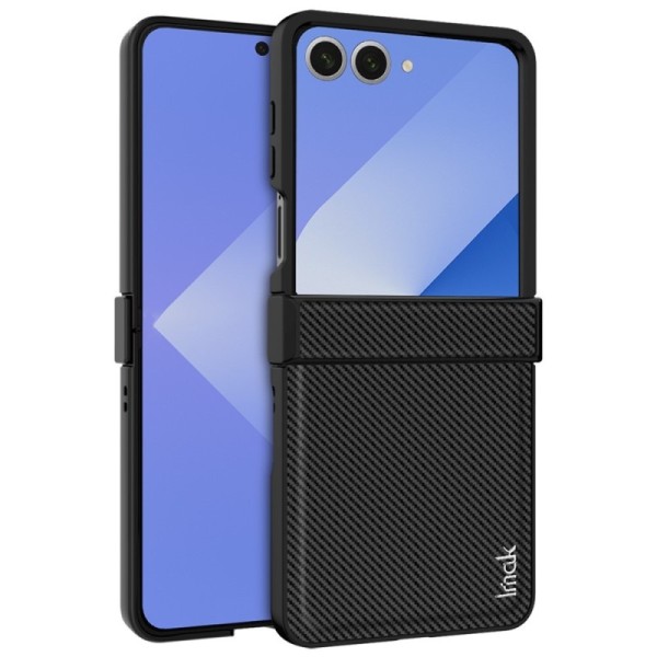 „IMAK“ Carbon Fiber plastmasas apvalks - melns (Galaxy Flip7)