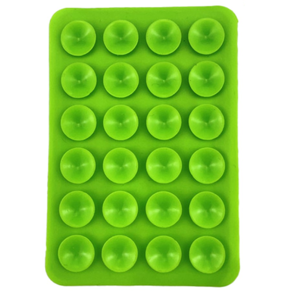 "Suction Pad" Mini pielīmēts silikona piesūcekņa paklājiņš (turētājs) - zaļš