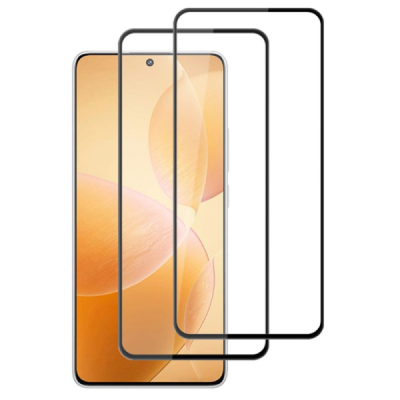 Xiaomi Poco X6 Pro 5G (Redmi K70E) „Amorus“ sustiprintos apsaugos juodas pilnai dengiantis apsauginis ekrano stiklas | Priedai.l
