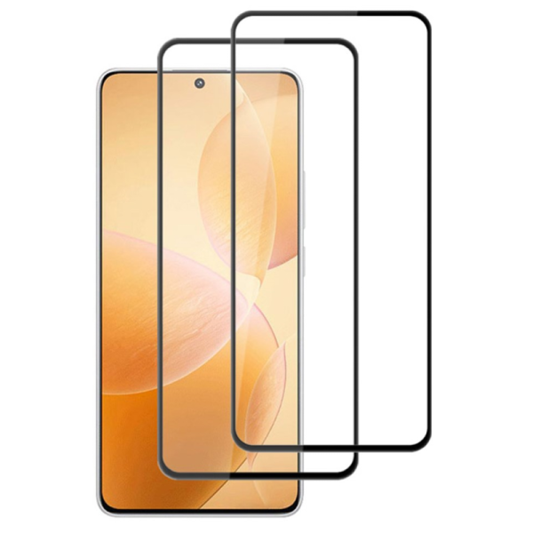 „Amorus“ apsauginių ekrano stiklų (pilnai dengiančių) komplektas - juodi (Poco X6 Pro 5G / Redmi K70E)