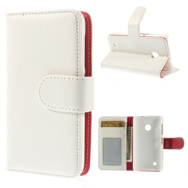 „Litchi“ atverčiamas dėklas - baltas (Lumia 530)