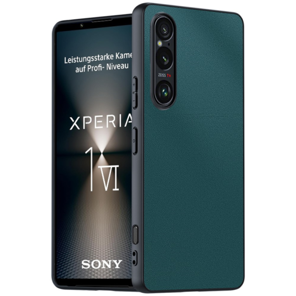 „Mofan“ Texture ādas apvalks - zaļš (Xperia 1 VI)