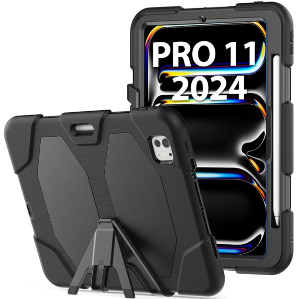 Pastiprinātas aizsardzības apvalks - melns (iPad Pro 11 (2025) / 11 (2024))