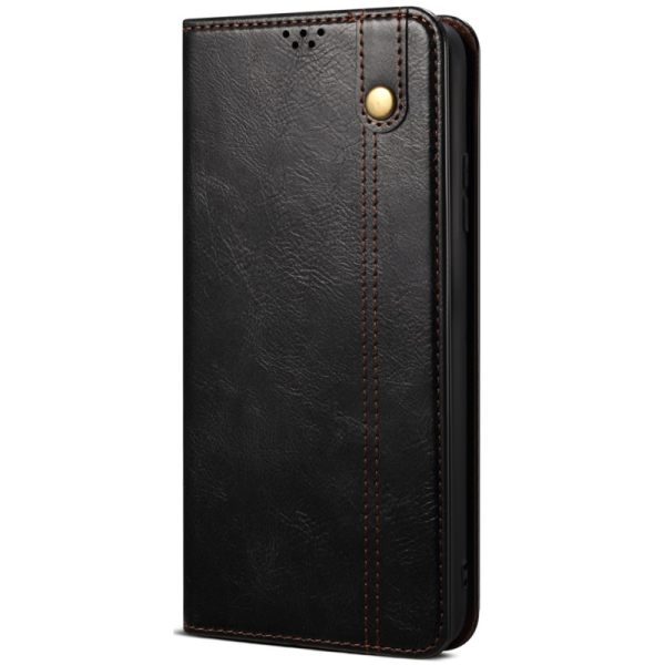„Crazy Horse“ atvēramais futrālis - melns (CMF Phone 1)