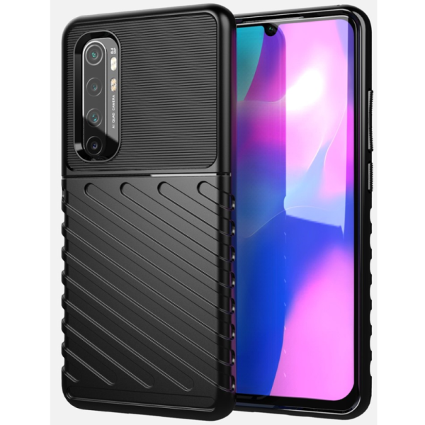 "Mofan" Thunder cieta silikona (TPU) apvalks - melns (Mi Note 10 Lite)