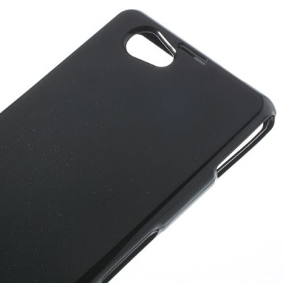 Sony Xperia Z1 Compact Mercury melns cieta silikona (TPU) futrālis / Vacins.lv