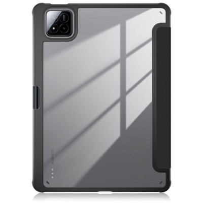 Xiaomi Pad 7 Pro Copernice atvēramais melns maciņš - maks ar vietu, kur ielikt stylus | Vacins.lv