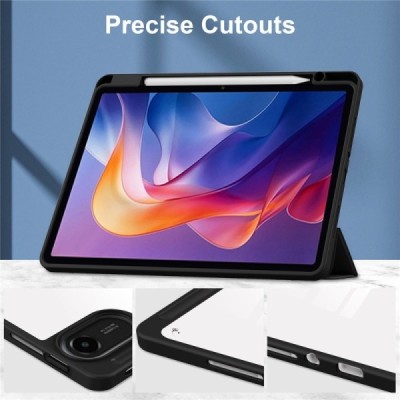 Xiaomi Redmi Pad 2 Copernice atvēramais melns maciņš - maks ar vietu, kur ielikt stylus | Vacins.lv