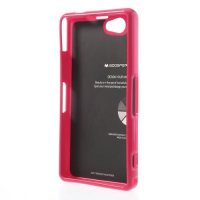 Sony Xperia Z1 Compact rožinis Mercury kieto silikono (TPU) dėklas / Priedai.lt