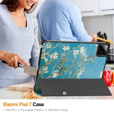 „Sakura“ atverčiamas dėklas (Xiaomi Pad 7 / Pad 7 Pro / Pad 8 / Pad 8 Pro)