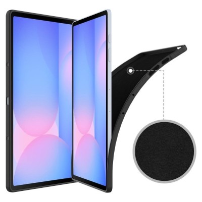 Samsung Galaxy Tab S10 FE+ Shell kieto silikono TPU juodas dėklas - nugarėlė | Priedai.lt