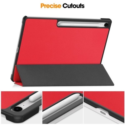 Samsung Galaxy Tab S10 FE+ „Saige" atvēramais sarkans maciņš | Vacins.lv