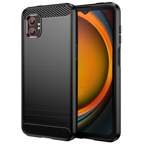 "AILES" Carbon cieta silikona (TPU) apvalks - melns (Galaxy XCover7 Pro)