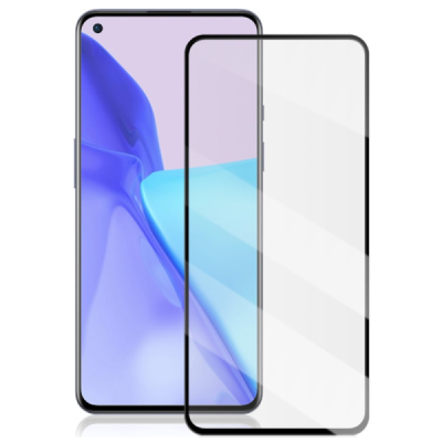 OnePlus 9 „Mocolo“ 2.5D 9H Tempered Glass sustiprintos apsaugos juodas pilnai dengiantis apsauginis ekrano stiklas | Priedai.lt