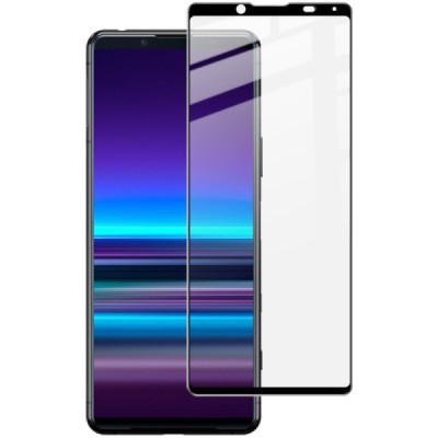 Sony Xperia 5 II „Imak“ Tempered Glass sustiprintos apsaugos juodas pilnai dengiantis apsauginis ekrano stiklas | Priedai.lt