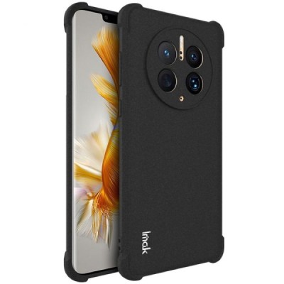 Huawei Mate 50 Pro "Imak" pastiprinātas aizsardzības cieta silikona matēta (TPU) melns vāciņš | Vacins.lv