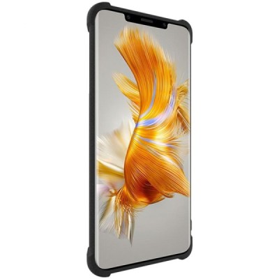 Huawei Mate 50 Pro "Imak" pastiprinātas aizsardzības cieta silikona matēta (TPU) melns vāciņš | Vacins.lv