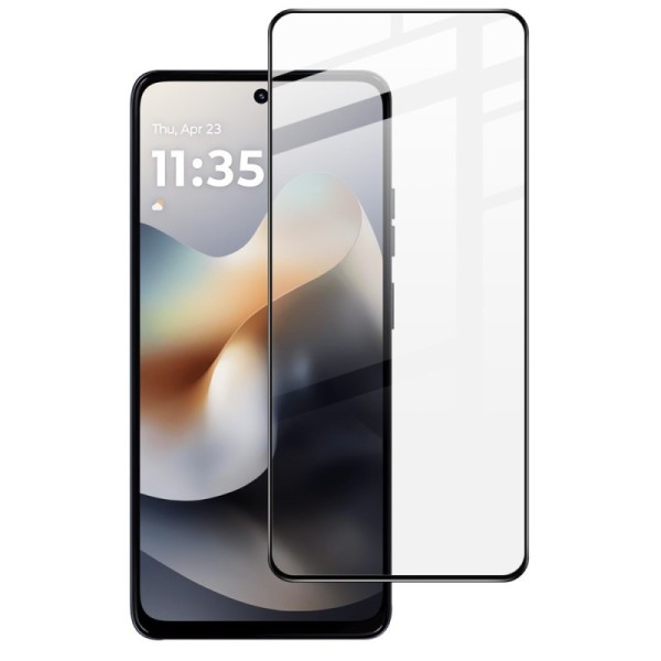 "IMAK" Tempered Glass pilnīgi aizsedzams ekrāna aizsargstikls - melns (Moto G56)