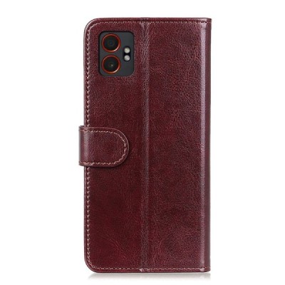 Samsung Galaxy XCover7 Pro Binfen atvēramais brūns maciņš - maks | Vacins.lv