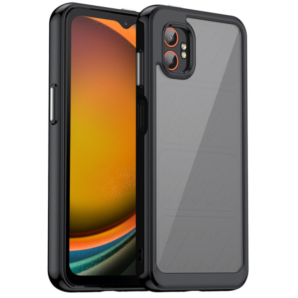 "Mofan" caurspīdīgs cieta silikona (TPU) apvalks - melns (Galaxy XCover7 Pro)