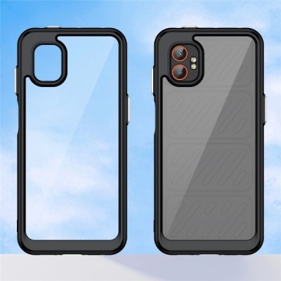 Samsung Galaxy XCover7 Pro "Mofan" caurspīdīgs cieta silikona (TPU) apvalks - melns | vacins.lv