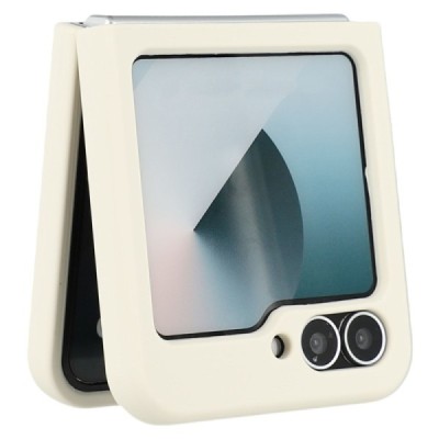 Samsung Galaxy Flip6 Shell kieto silikono (TPU) dėklas baltas - nugarėlė | Priedai.lt