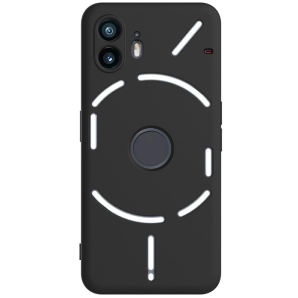 "Shell" cieta silikona (TPU) apvalks - melns (Nothing Phone 2)
