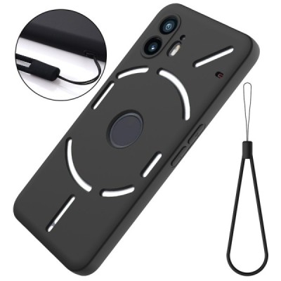 Nothing Phone 2 "Shell" cieta silikona (TPU) apvalks - melns | vacins.lv