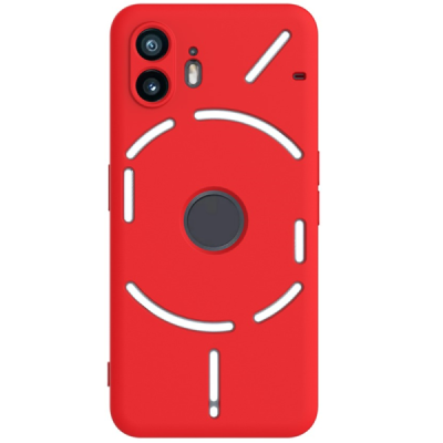 Nothing Phone 2 "Shell" cieta silikona (TPU) apvalks - sarkans | vacins.lv
