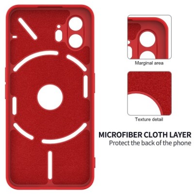 Nothing Phone 2 Shell kieto silikono (TPU) dėklas raudonas - nugarėlė | Priedai.lt