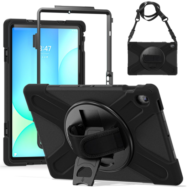 Pastiprinātas aizsardzības (360°) apvalks - melns (Galaxy Tab S10 FE+)