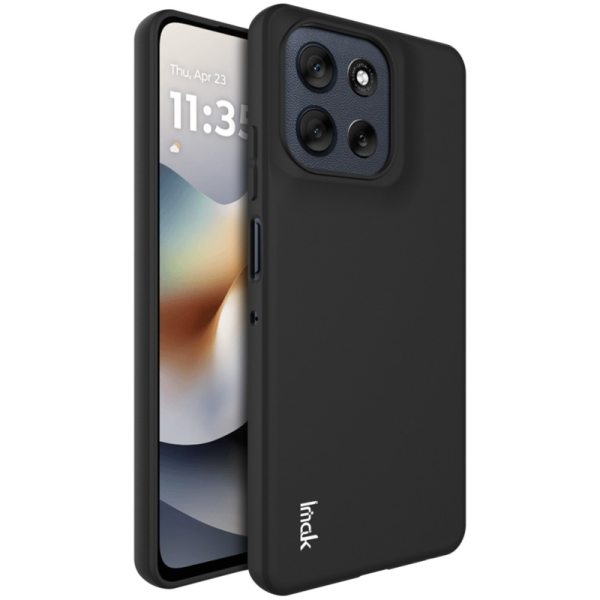 "IMAK" UC-4 cieta silikona (TPU) apvalks - melns (Moto G56)