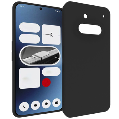 Nothing Phone 3a cieta silikona (TPU) melns apvalks | Vacins.lv