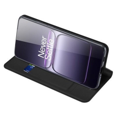 OnePlus Nord CE5 / Ace 5 Racing "Dux Ducis" Skin sērijas melns ādas atvērams maciņš | Vacins.lv