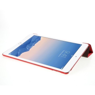 Apple iPad Air 2 plonas atverčiamas raudonas odinis dėklas | Priedai.lt