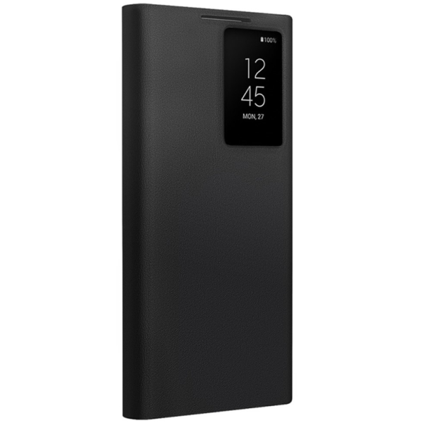 „QIALINO“ atvēramais ādas maciņš - melns (Galaxy S24 Ultra)