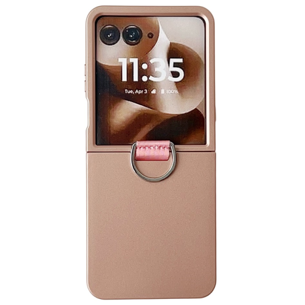 „Ring“ plastikinis dėklas - auksinis (Motorola Razr 60 Ultra)