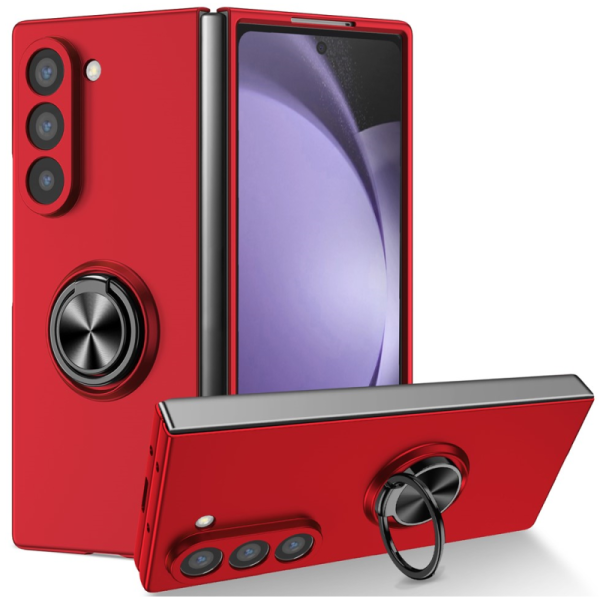 „Fashion“ Kickstand ciets plastmasas korpuss — sarkans (Galaxy Fold7)