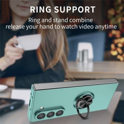 Samsung Galaxy Fold7 "Modes" cietais plastmasas korpuss ar statīvu, piparmētru - aizmugure | vacins.lv