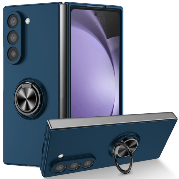 „Fashion“ Kickstand ciets plastmasas korpuss — zils (Galaxy Fold7)