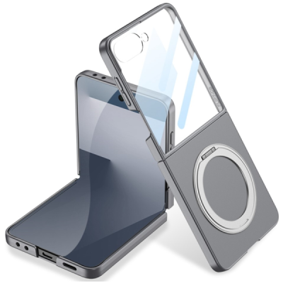 Samsung Galaxy Flip7 GKK Kickstand dzidrs plastika apvalks - pelēks | vacins.lv