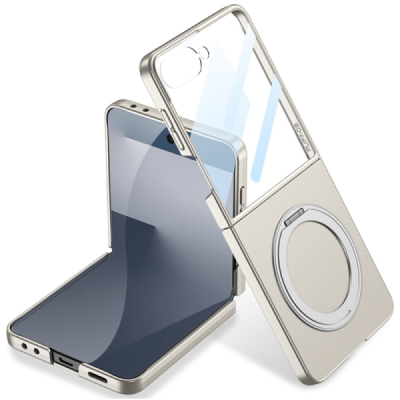 Samsung Galaxy Flip7 GKK Kickstand dzidrs plastika apvalks - smilšains | vacins.lv